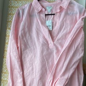 Jcrew factory linen pullover shirt